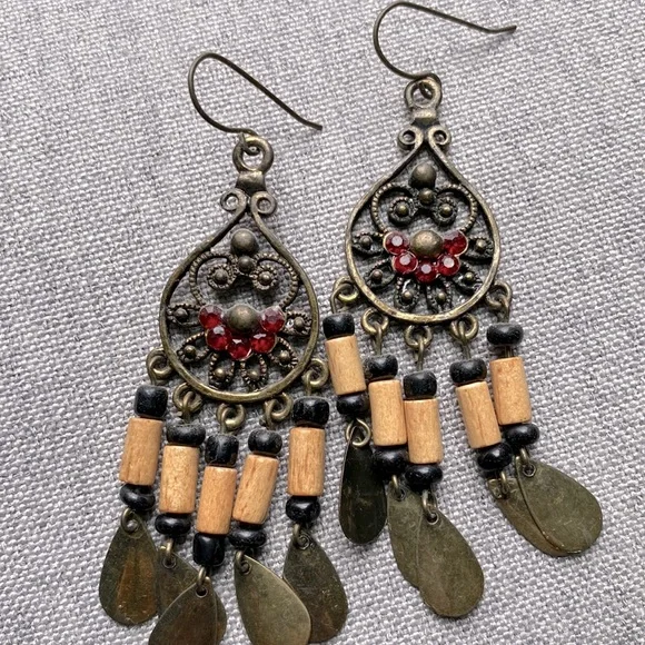Boho Dangling Earrings - Picture 2 of 2